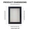 Elegant Charcoal Wood Shadow Box Frame with Acrylic Front - White Suede Backing, 30 Sizes